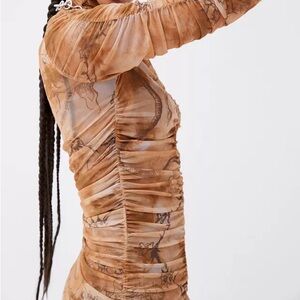 I.AM.GIA Amara Ruched Mesh Mini Dress